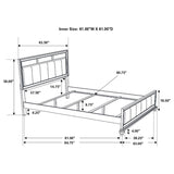 Barzini Wood Queen Panel Bed White - 205891Q