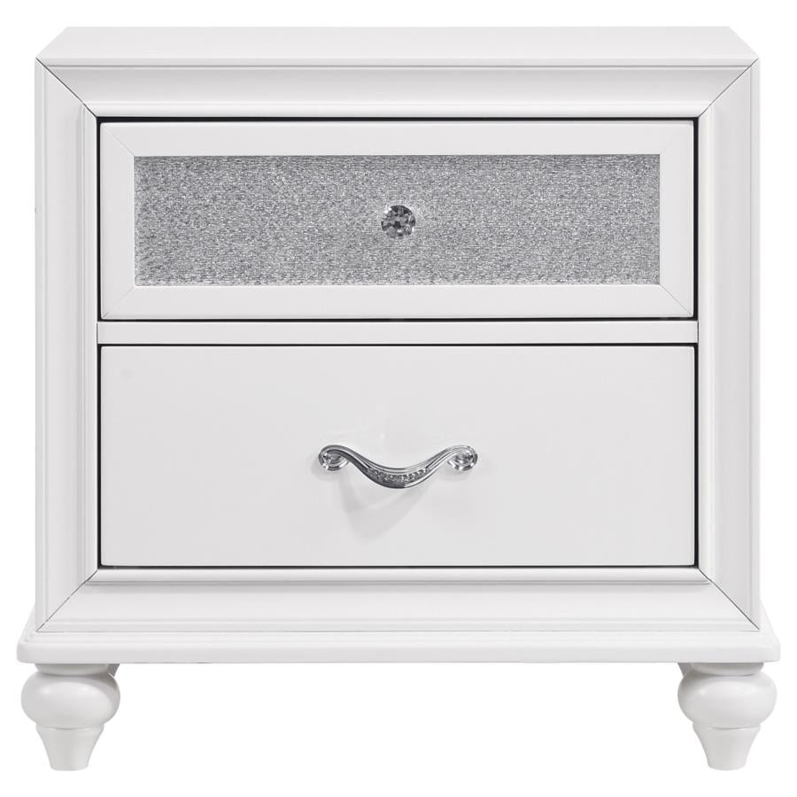 Barzini 2-drawer Nightstand White - 205892