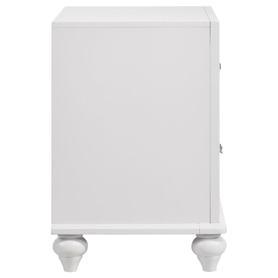 Barzini 2-drawer Nightstand White - 205892