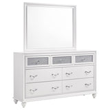 Barzini 7-drawer Dresser with Mirror White - 205893M