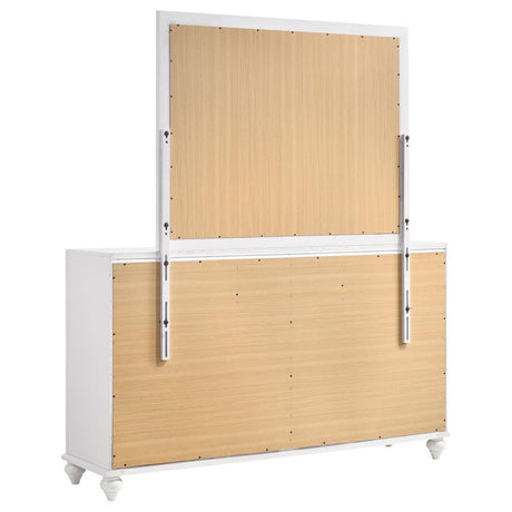 Barzini 7-drawer Dresser with Mirror White - 205893M