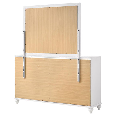 Barzini 7-drawer Dresser with Mirror White - 205893M