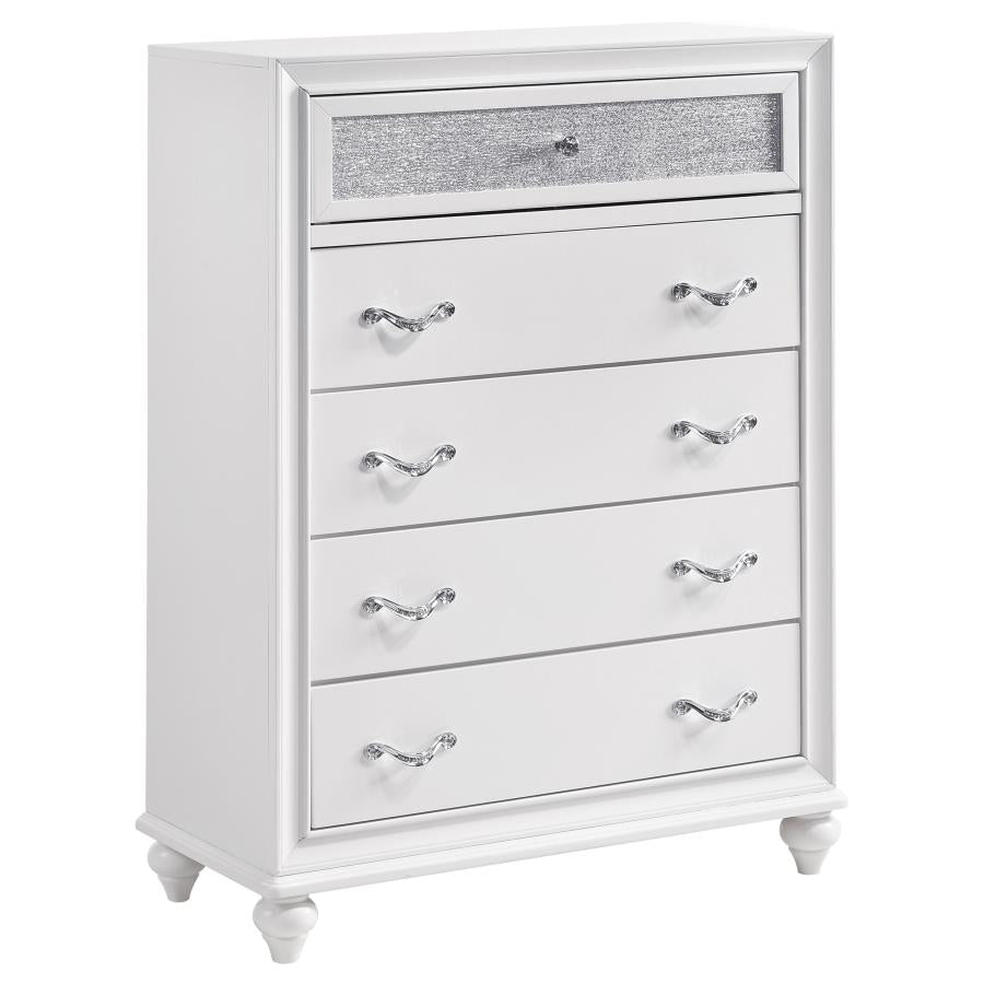 Barzini 5-drawer Bedroom Chest White - 205895