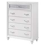 Barzini 5-drawer Bedroom Chest White - 205895