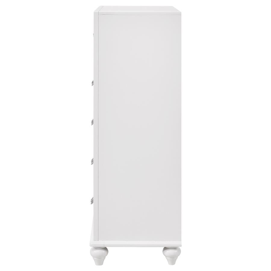 Barzini 5-drawer Bedroom Chest White - 205895