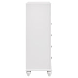 Barzini 5-drawer Bedroom Chest White - 205895