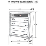 Barzini 5-drawer Bedroom Chest White - 205895