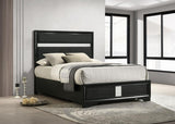 Miranda 54-inch Upholstered Full Panel Bed Black - 206360F