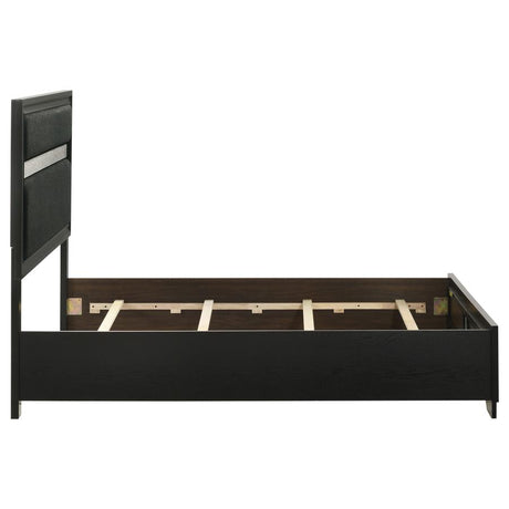 Miranda 54-inch Upholstered Full Panel Bed Black - 206360F