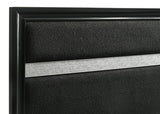 Miranda 54-inch Upholstered Full Panel Bed Black - 206360F