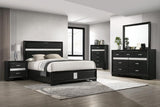 Miranda 5-piece Eastern King Bedroom Set Black - 206360KE-S5