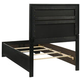 Miranda 54-inch Upholstered Twin Panel Bed Black - 206360T