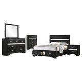 Miranda 5-piece Full Bedroom Set Black - 206361F-S5