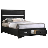 Miranda 51-inch Wood Full Storage Panel Bed Black - 206361F