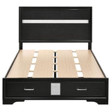 Miranda 51-inch Wood Full Storage Panel Bed Black - 206361F