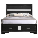 Miranda 51-inch Wood Full Storage Panel Bed Black - 206361F