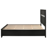 Miranda 51-inch Wood Full Storage Panel Bed Black - 206361F