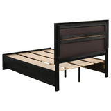 Miranda 51-inch Wood Full Storage Panel Bed Black - 206361F