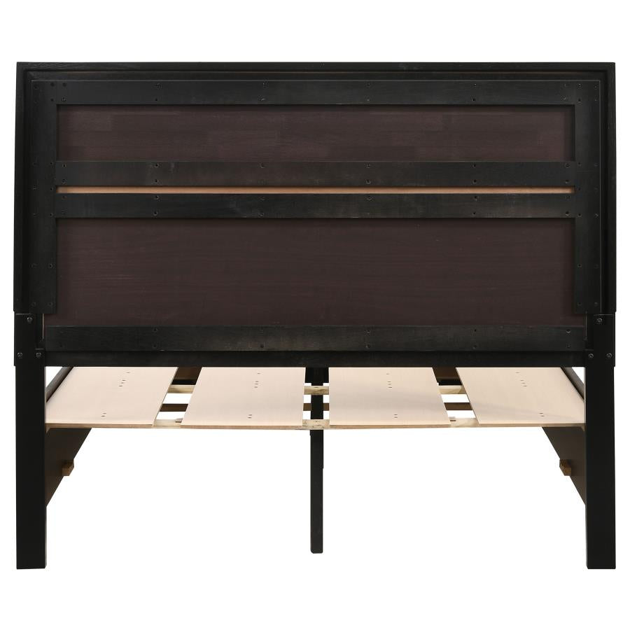 Miranda 51-inch Wood Full Storage Panel Bed Black - 206361F