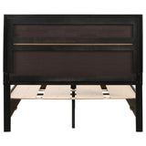Miranda 51-inch Wood Full Storage Panel Bed Black - 206361F