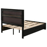 Miranda 51-inch Wood Full Storage Panel Bed Black - 206361F