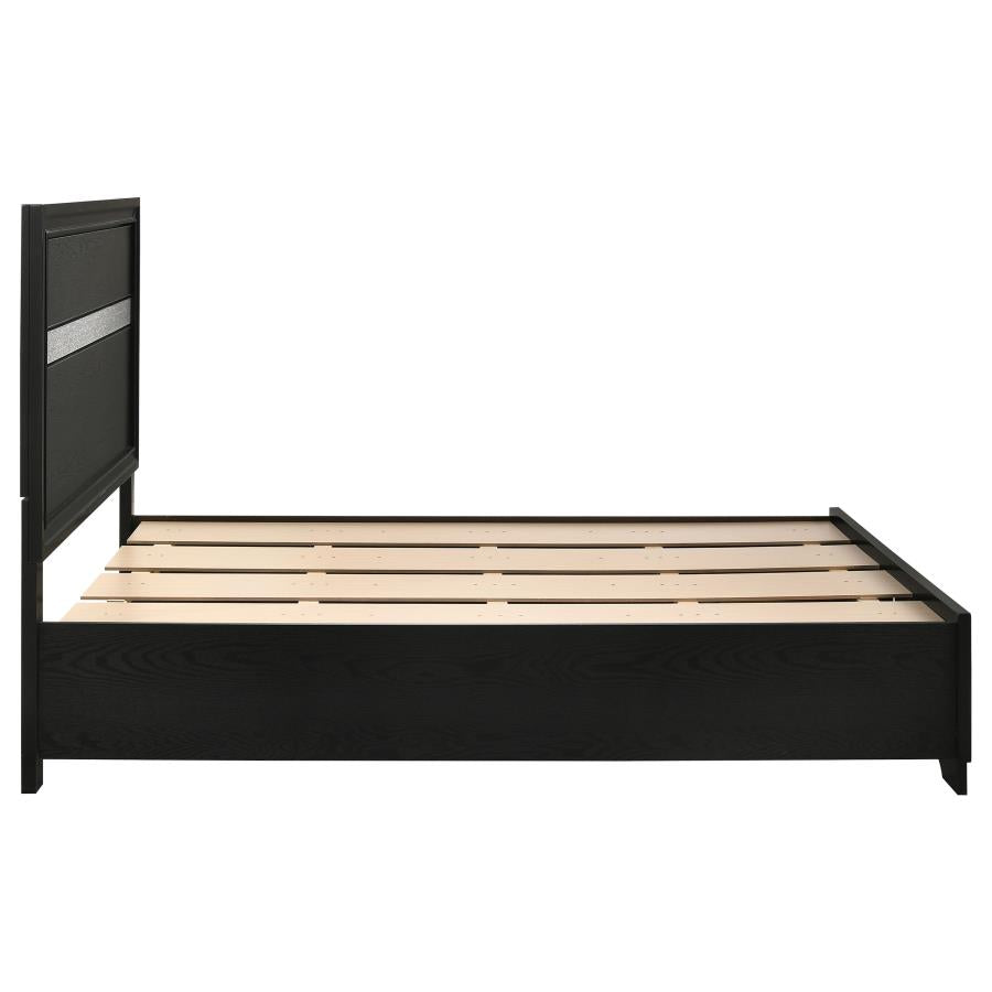 Miranda 51-inch Wood Full Storage Panel Bed Black - 206361F