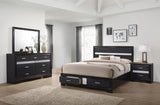 Miranda 4-piece Eastern King Bedroom Set Black - 206361KE-S4