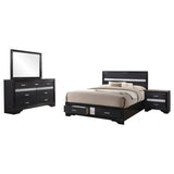 Miranda 4-piece Eastern King Bedroom Set Black - 206361KE-S4