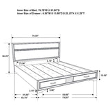 Miranda 4-piece Eastern King Bedroom Set Black - 206361KE-S4