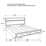 Miranda 5-piece Eastern King Bedroom Set Black - 206361KE-S5