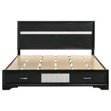 Miranda 51-inch Wood Eastern King Storage Panel Bed Black - 206361KE