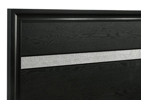 Miranda 51-inch Wood Eastern King Storage Panel Bed Black - 206361KE