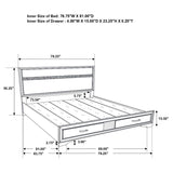 Miranda 51-inch Wood Eastern King Storage Panel Bed Black - 206361KE