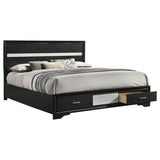 Miranda 51-inch Wood California King Storage Panel Bed Black - 206361KW