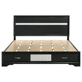 Miranda 51-inch Wood California King Storage Panel Bed Black - 206361KW