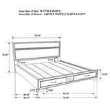 Miranda 51-inch Wood California King Storage Panel Bed Black - 206361KW