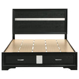 Miranda 51-inch Wood Queen Storage Panel Bed Black - 206361Q