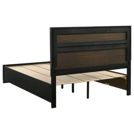 Miranda 51-inch Wood Queen Storage Panel Bed Black - 206361Q