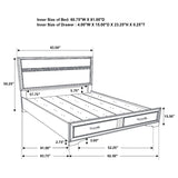 Miranda 51-inch Wood Queen Storage Panel Bed Black - 206361Q