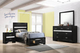 Miranda 4-piece Twin Bedroom Set Black - 206361T-S4