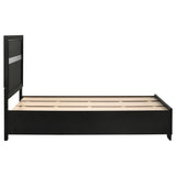 Miranda 51-inch Wood Twin Storage Panel Bed Black - 206361T