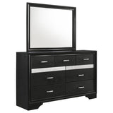 Miranda 7-drawer Dresser with Mirror Black - 206363M