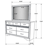 Miranda 7-drawer Dresser with Mirror Black - 206363M