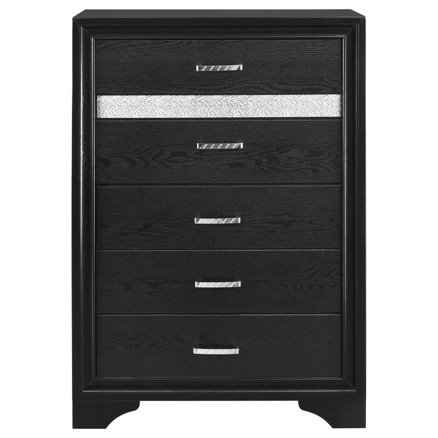 Miranda 6-drawer Bedroom Chest Black - 206365