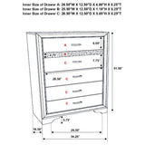 Miranda 6-drawer Bedroom Chest Black - 206365
