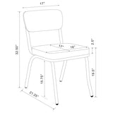Retro 5-piece Oval Dining Table Set White and Black - 2065-S5