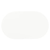 Retro Oval 60-inch Wood Top Dining Table White and Chrome - 2065