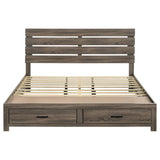 Brantford Wood Eastern King Storage Panel Bed Barrel Oak - 207040KE