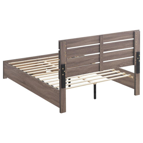 Brantford Wood Queen Storage Panel Bed Barrel Oak - 207040Q