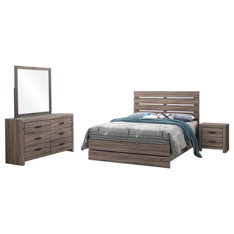 Brantford 4-piece Eastern King Bedroom Set Barrel Oak - 207041KE-S4